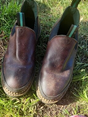 Georgia Boot Brown Leather Slip-On Loafers 10m